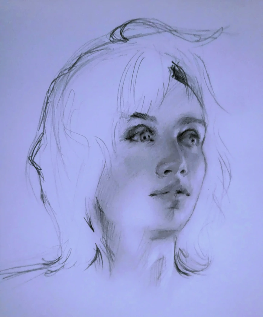 "Nami de The One Piece"Portrait réalisé à la mine de plomb - Conservé en Vendée(85)