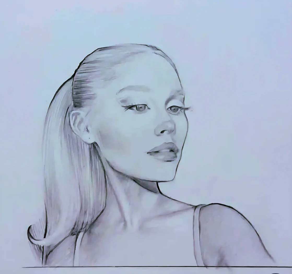 "Ariana Grande"Portrait réalisé à la mine de plomb - Conservé en Vendée(85)